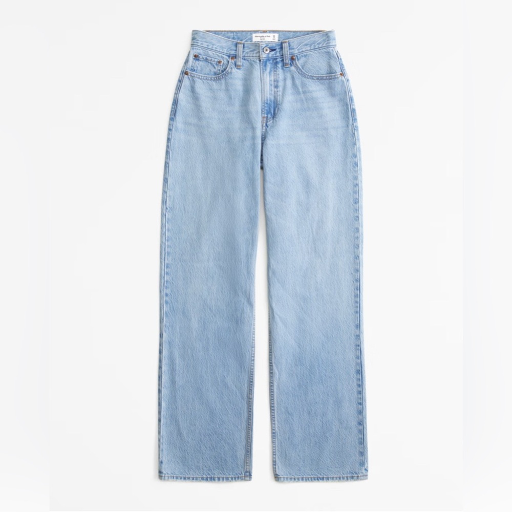 Abercrombie & Fitch Light Blue High Curvy Love The Loose High Rise Jeans